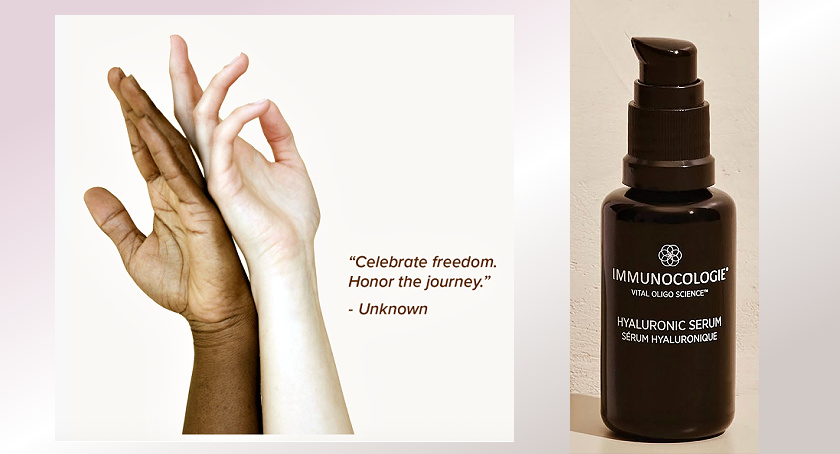 Immunocologie Skincare's Juneteenth message.